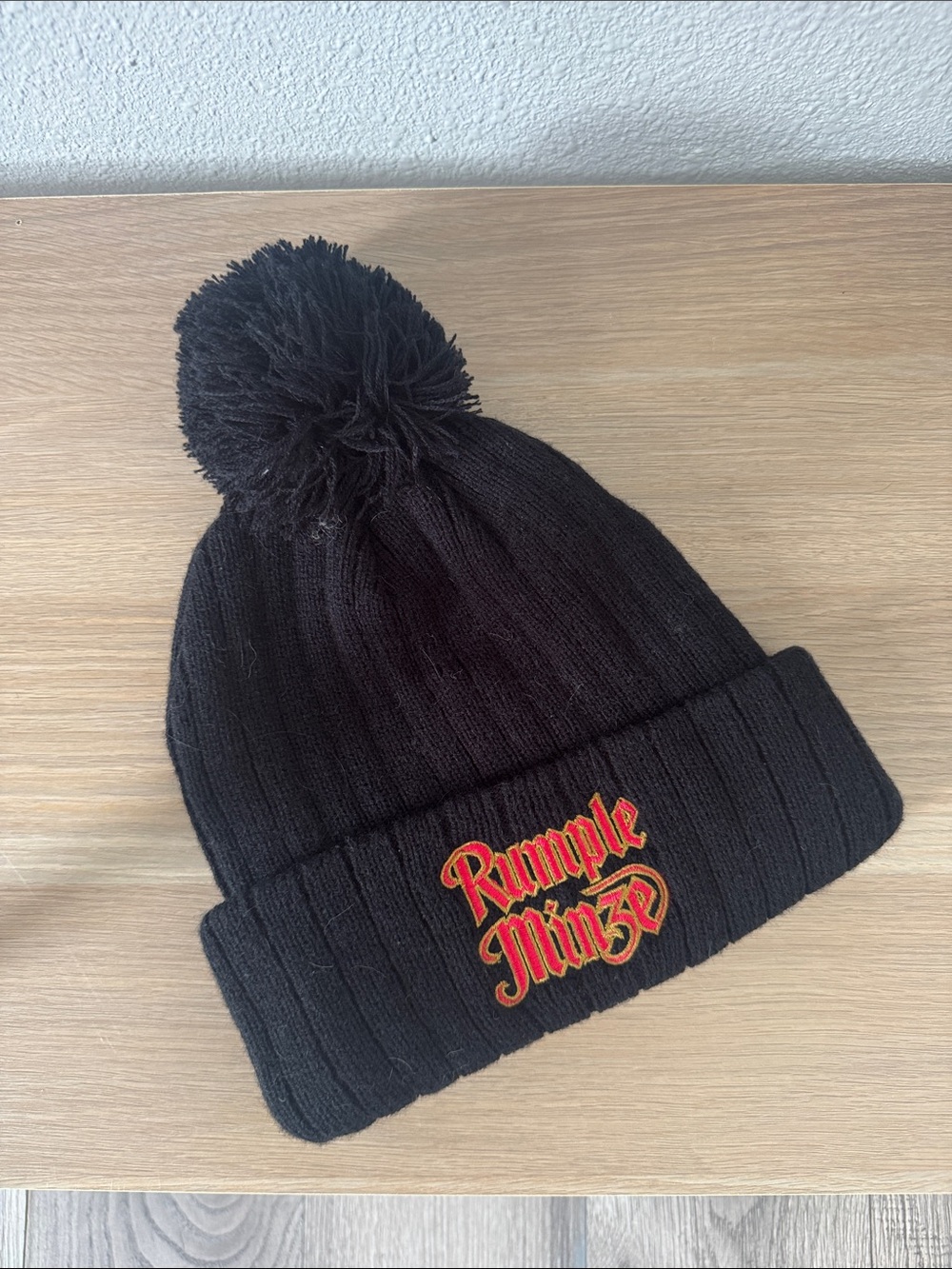 Black Pom Beanie